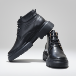 Bottines Homme en Cuir Véritable Noir – Image 2