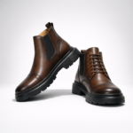 Bottines Homme en Cuir Véritable Marron