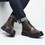 Bottines Homme en Cuir Marron avec Fermeture Éclair Latérale – Image 9