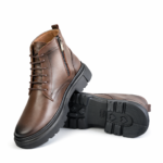 Bottines Homme en Cuir Marron avec Fermeture Éclair Latérale – Image 8
