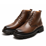 Bottines Homme en Cuir Marron avec Fermeture Éclair Latérale – Image 2