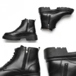 Chaussures Homme Élégantes – Bottines Cuir Noir