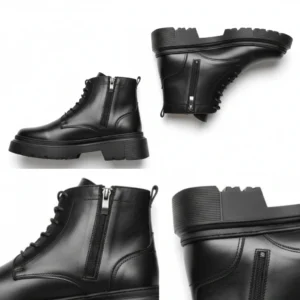 Chaussures Homme Élégantes – Bottines Cuir Noir